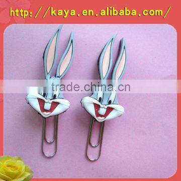 China factory sell fancy soft PVC 2d & 3d bunny bookmark for promotion gifts