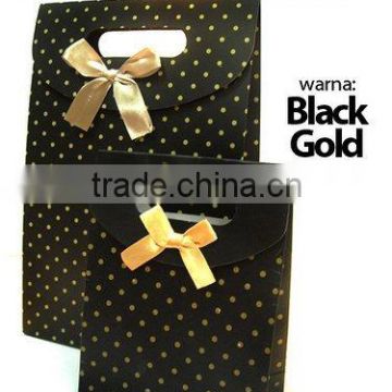 Black Gold color gift paper bag