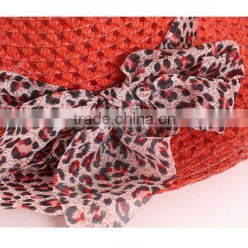 QXSH0055D Red Strip Straw Beach Hat for Women Fedora photo-2