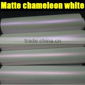 Matte white chameleon Vinyl Air free bubbles Film 1.52m*30m