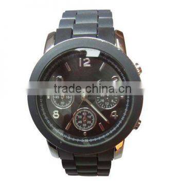 Name brand wrist watch three dummy subdials