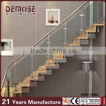 glass railing acacia wood treads stair treads design