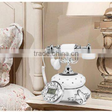 Modern whitel ceramic corded telephone for gift