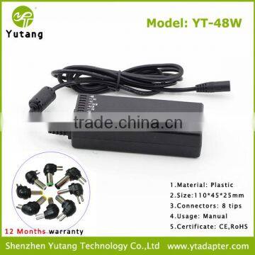 Promotion Laptop 48W Adjustable Voltage Manual Adapter with 9.5-24V