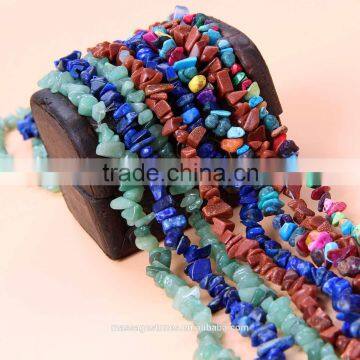 Wholesale natural gemstone chip necklace beads