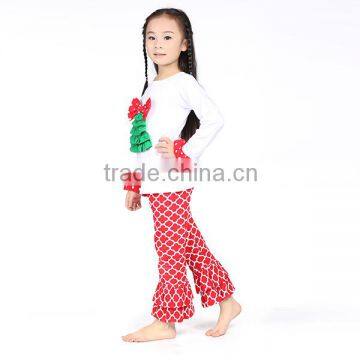 Wholesale Hot Sale Children Girls Beauty Clothing Set Top & Pant With Ruffle photo-3