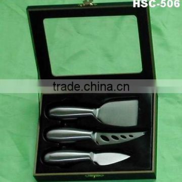 elegant gift set- 3 pcs cheese knives in gift box