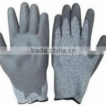 [Gold Supplier] HOT ! PU dipped anti cut gloves