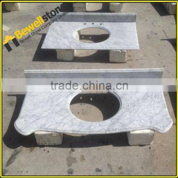 Prefab High Quality Marble Bathroom Vanity, Carrara White Marble Bathroom Vanity, Modern Bathroom Vanity