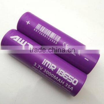 AWT Purple 18650 3000mah 35A LITE 65W Vape Mod Box Mod Philippine Mod Vape Nugget Ecig Mod Awt 18650 High Drain Vape Mechanical
