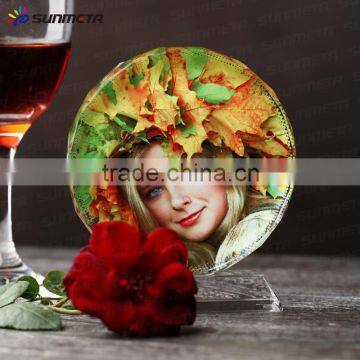 sublimation crystal photo BSJ03B DIA 150mm ,DIY birthday gifts