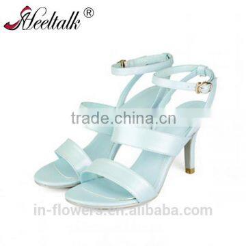 OEM Slim heel Wholesale genuine leather Sandals for woman