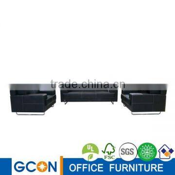 high quality pu/ lether metal frame office sofa set