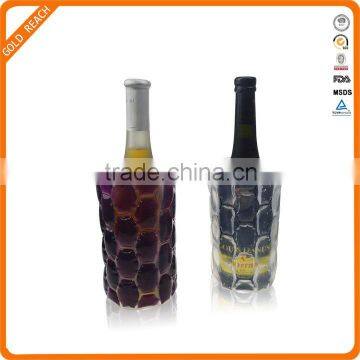 2016 Newest Promotion PVC Packing Colorful Wine Freezer Bottle Ice Wrap