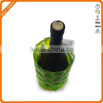 Clear PVC Collapsible Wine Bottle Cooler Bag without Portable