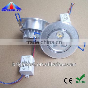 Highest bright 3W Recessed LED Down Light 220V