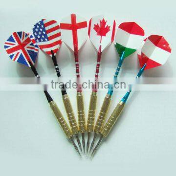 colorful brass darts