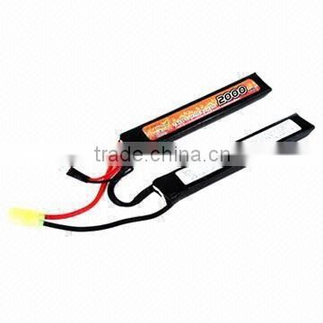 Airsoft VB Power 7.4V/2,000mAH 15C Lithium Polymer LIPO Crane Stock Nunchuck Battery