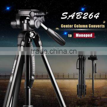 Flexible aluminum camera tripod best travel photo tripod with fluid head dslr camera tripod                        
                                                Quality Choice