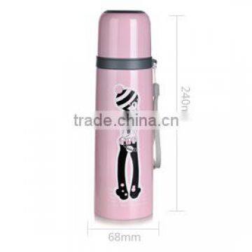 Double wall cartridge shaped vacuum flask/Flask set