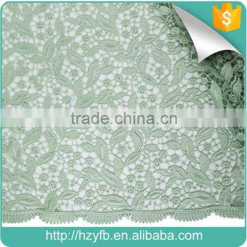 2016 Latest Designs Made in China Wholesale Swiss Guipure Lace With Stones Mint Green Guipure Cord Lace for Wedding Dress