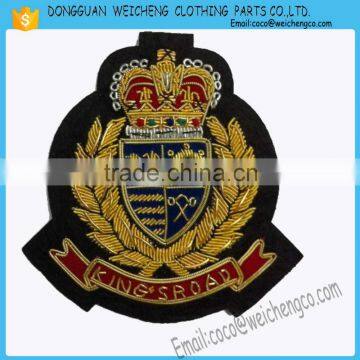 hand embroidery bullion badges | Bullion Badges | Hand Embroidery Bullion Blazer Badge