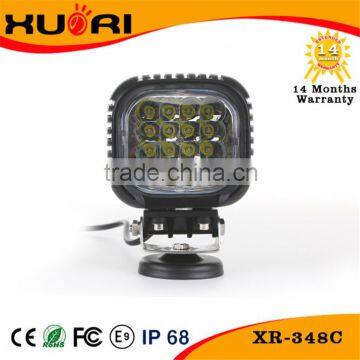 CE RoHS 12V led magnetic led offroad work light 48W LED work light 5760LM spot beam LED driving work light