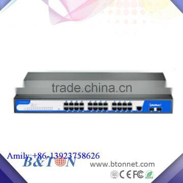 24 Port 10/100/1000M Optic Fiber Rackmount Managed Industrial Ethernet Switch