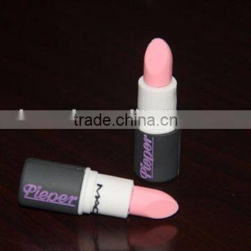 Hot sell lipstick USB 2GB4GB8GB16GB Custom Solution LOGO PVC/SILICONE lipstick shape usb flash drive