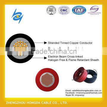 Low Voltage aluminum / copper flexible solar photovoltaic cable