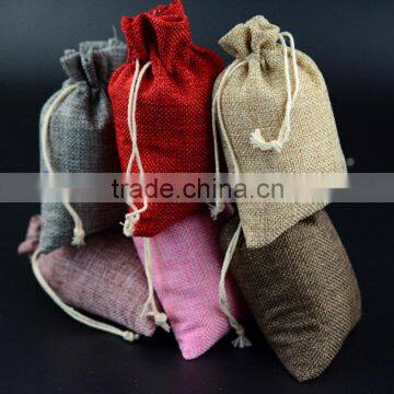 New design natural jute drawstring bag with cotton rope china supplier                        
                                                                                Supplier's Choice