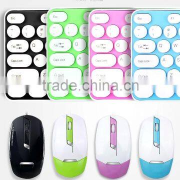 factory price colorful bluetooth wireless keyboard and mouse combo