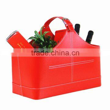 Top Grade Leather Gift Basket Hotel Special Gift Basket Originality Spring Festival Gift Basket Festival Gift Packing Factory