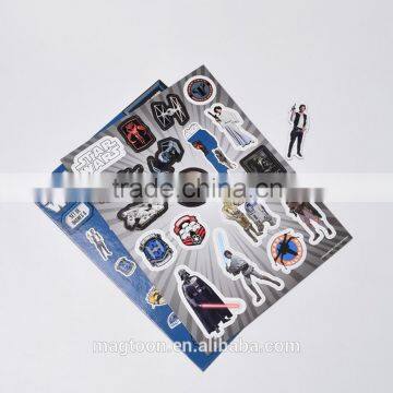 custom high quality flexible die cut flat paper fridge magnet for gift