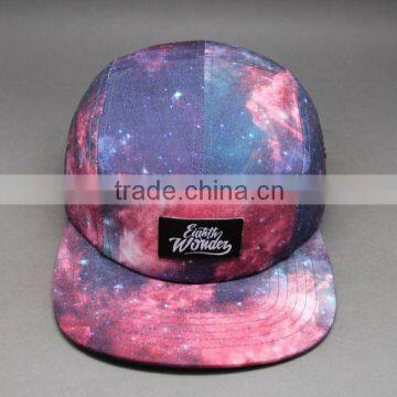 DESIGN YOUR OWN WOVEN LABEL 5 PANEL HAT CAP