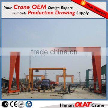 Design drawing supply boxed type single girder gantry crane