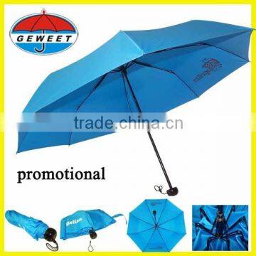 2015 21''8k various popular advertising small 3 fold umbrella