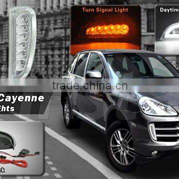 For Porsche LED Driving Lights For Porsche Front DRL Light Turn Signal Light For Porsche LED Daytime Driving Light Cayenne 06-