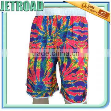 Men 4 ways stretch Volley Ball Shorts heat transfer sublimation print elastic waistband