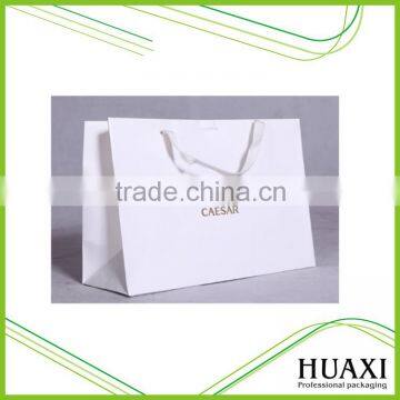 Popular custom printing white kraft paper bag with twisted handles