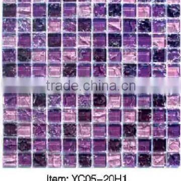 snow flower glass mosaic purple