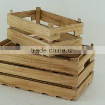 unfinished hot sale high quality wooden fruit crates sets