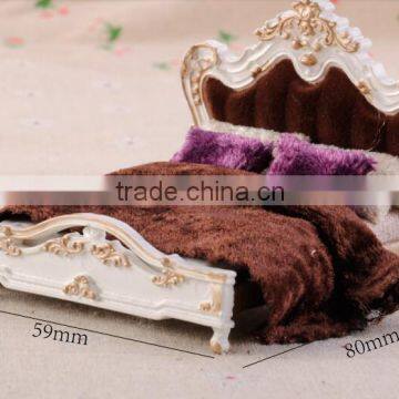 Building model material Continental Indoor Decoration Model Double Bed 1:25