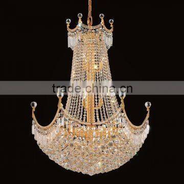 24 lights crystal chandelier lighting gold plated-61000