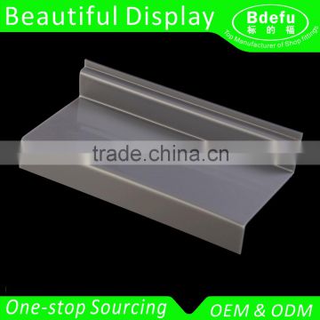 Customized plastic shoe display stand for slatwall