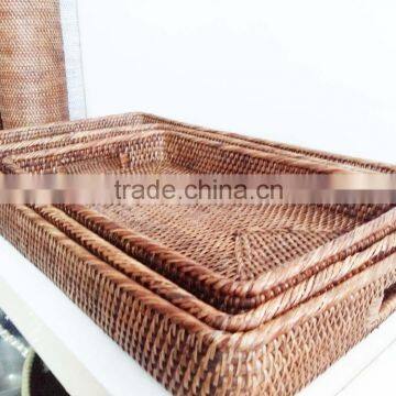 Vietnam high quality rattan serving tray with best price