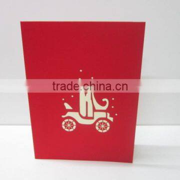 Wedding Car 3d Pop up Greeting Card photo-2