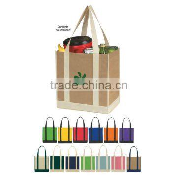 Non-Woven Two-Tone Shopper Tote Bag