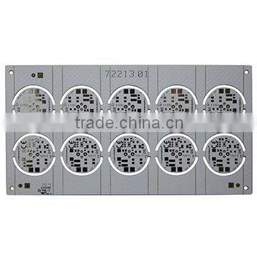 OEM Aluminum LED PCB with Circular Outline White Soldermask