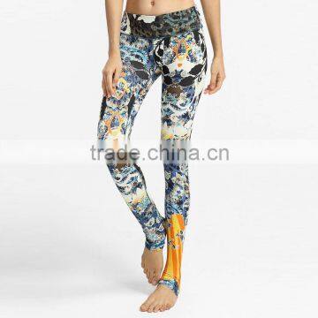 2016 new sublimation yoga pants/colorful sublimation yoga capri/women sexy legging